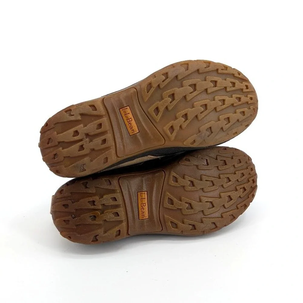 LL Bean Storm Chaser Slip On Duck Boots Brown‎ Black Suede Kid's Size 5